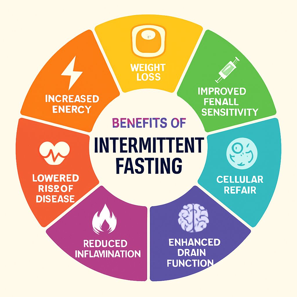 Benefits of intermittent fasting diagram