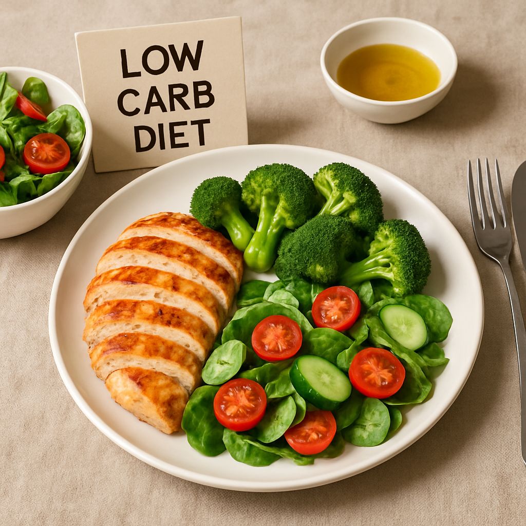 A healthy low-carb diet meal for people who have type 2 diabetes and use GLP-1 medication Trulicity®