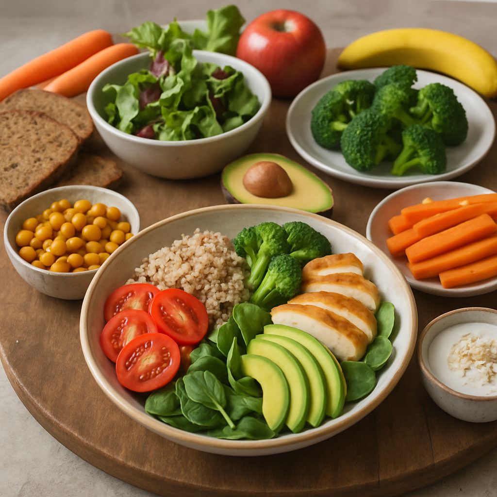healthy food on a table